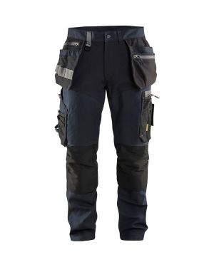 BLAKLADER HLAČE Z VISEČIMI ŽEPI STRETCH NAVY/ČRNE