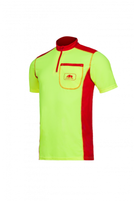 GOZDARSKA TEHNIČNA T-SHIRT MAJICA RUMENO - RDEČA