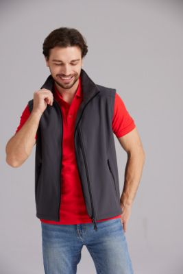 MINMAX HIKE ACTIVE 2-SLOJNI SOFTSHELL BREZROKAVNIK, MOŠKI - SIVA