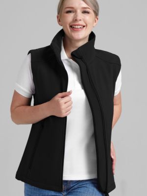 MINMAX HIKE ACTIVE 2-SLOJNI SOFTSHELL BREZROKAVNIK, ŽENSKI - ČRNA
