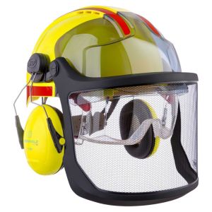 GOZDARKSA ČELADA GRÜNHOLZ® PRO®TOP, RUMENO-RDEČA, UNISIZE