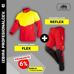 Gozdarski komplet SIP Protection – Jakna FLEX 1XSK + Hlače REFLEX 1XRP (Razred 1)