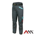 ARTMAS CLASSIC STRETCH SLIM ŽENSKE DELOVNE HLAČE NA PAS - SIVO MODRE