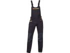 ARDON®CREATRON DELOVNE HLAČE Z OPRSNIKOM / FARMER HLAČE - ČRNE
