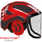 GOZDARSKA ČELADA PROTOS INTEGRAL FOREST F39 rdeča/siva