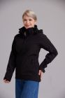 MINMAX HIKE LIGHT DVOSLOJNA SOFTSHELL JAKNA S SNEMLJIVO KAPO, ŽENSKA - ČRNA