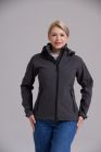 MINMAX HIKE LIGHT DVOSLOJNA SOFTSHELL JAKNA S SNEMLJIVO KAPO, ŽENSKA - TEMNO SIVA